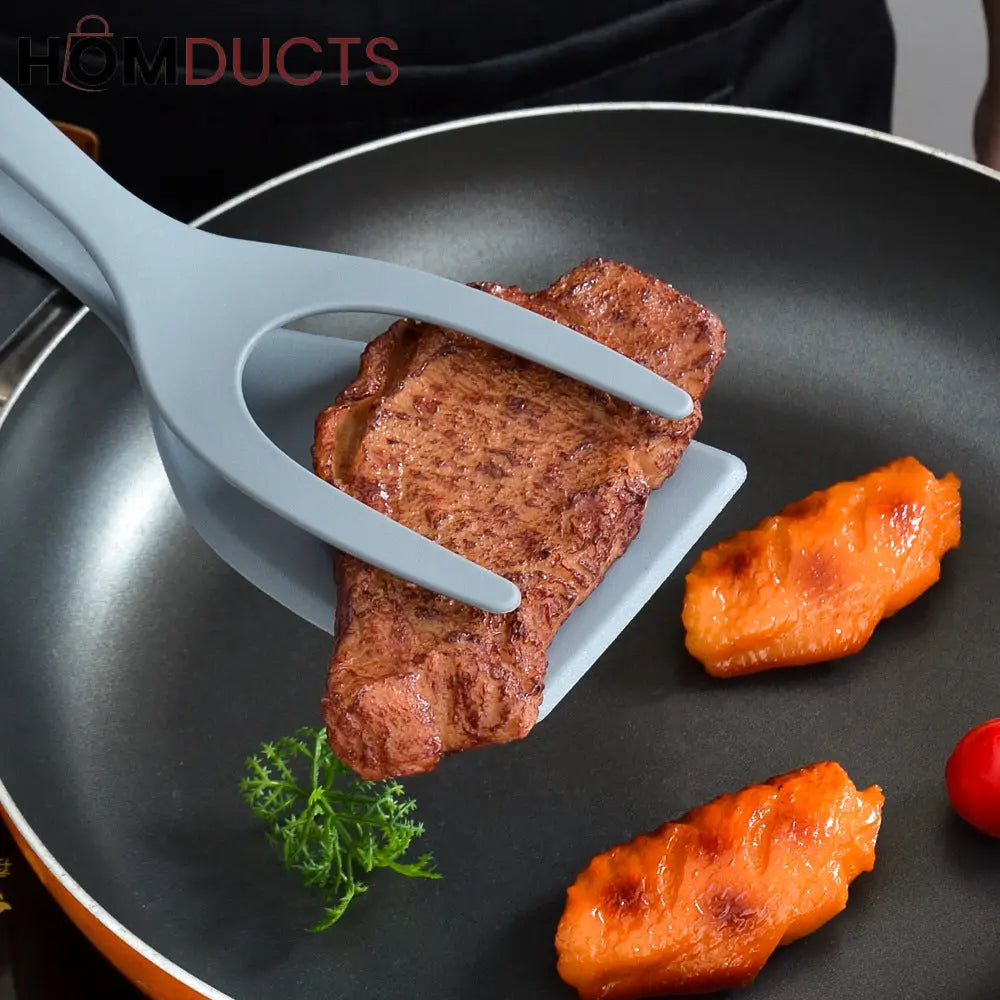 2-in-1 Grip & Flip Spatula Tongs – Nonstick Kitchen Tool