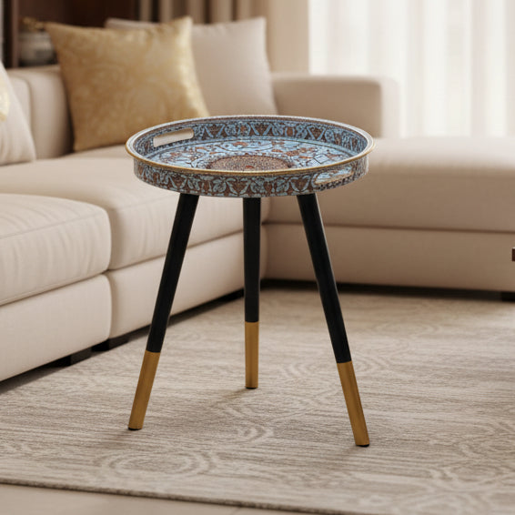 Round Moroccan Style Side Table
