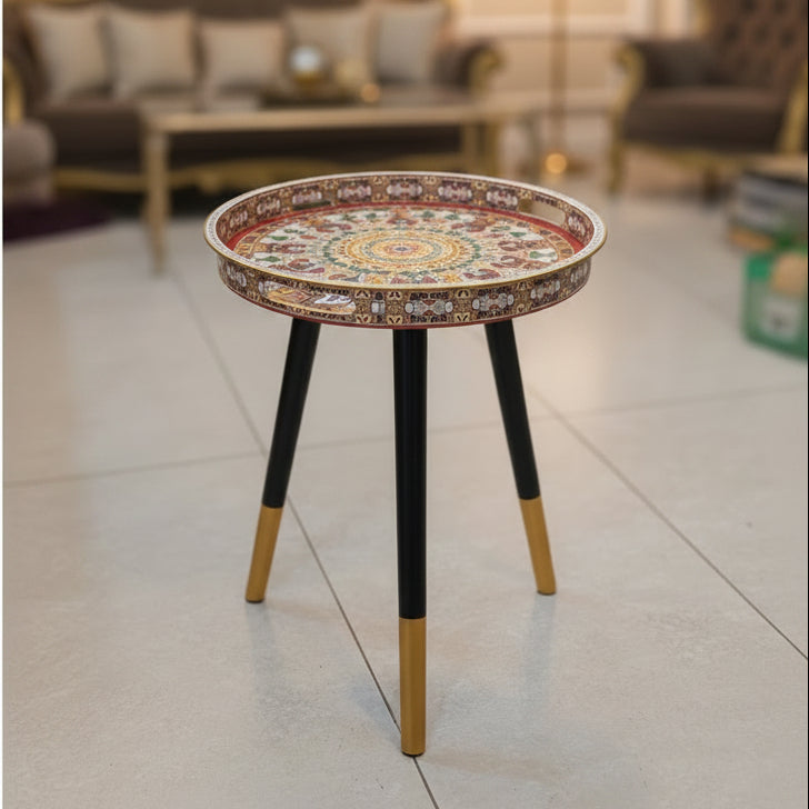 Round Moroccan Style Side Table