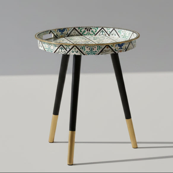 Round Moroccan Style Side Table