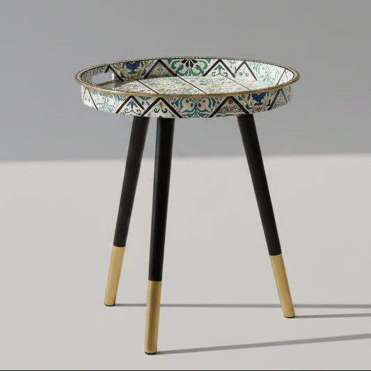 Round Moroccan Style Side Table