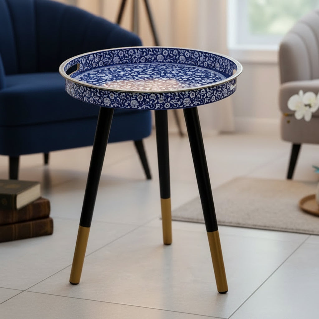 Round Moroccan Style Side Table