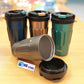 Tyeso Coffee Mug 500ml  304 Stainless Steel Double Layer Direct Drinking Insulated Thermos Flask