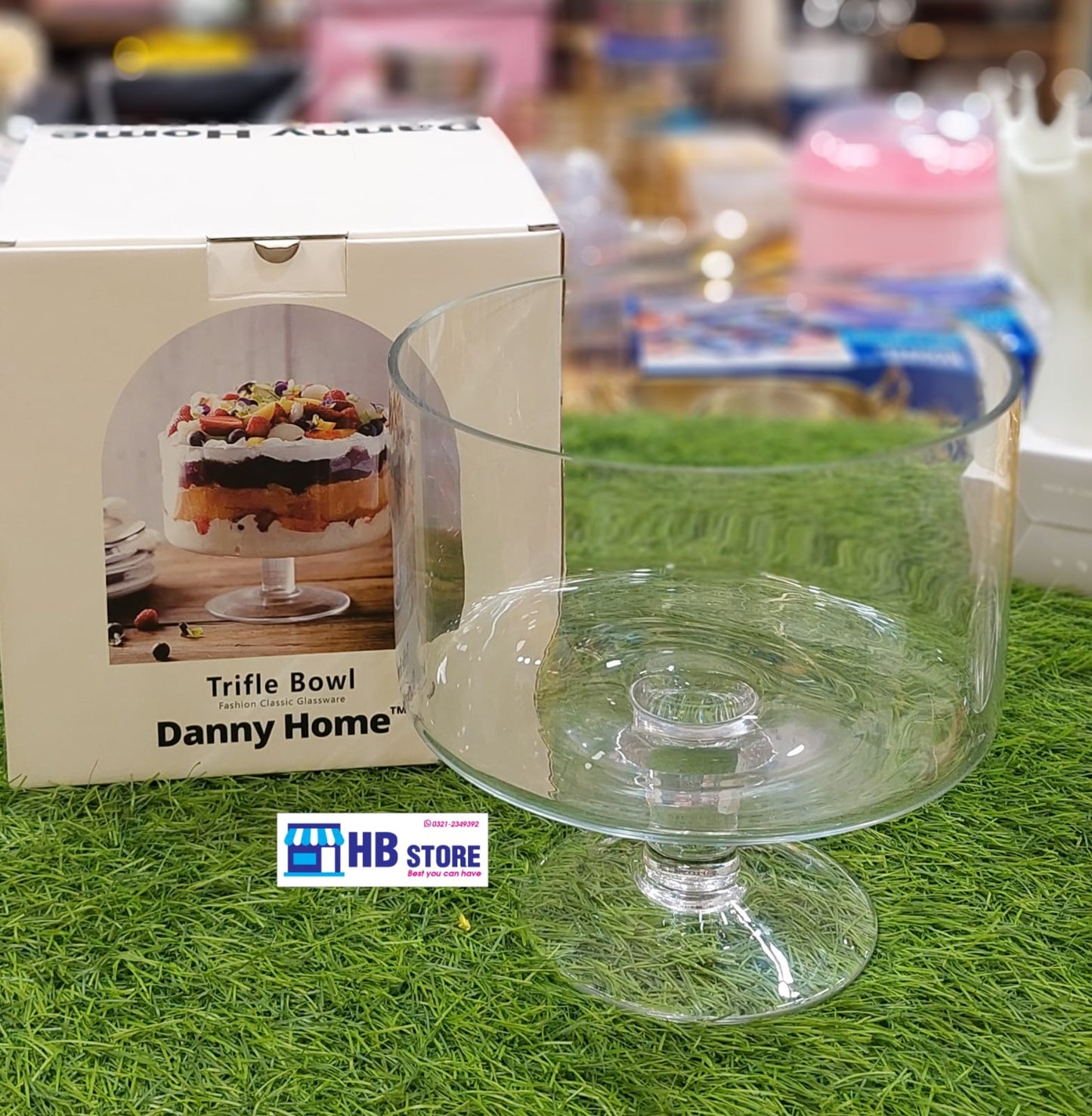 Premium Glass Trifle Serving Bowl – Ideal for Puddings & Desserts