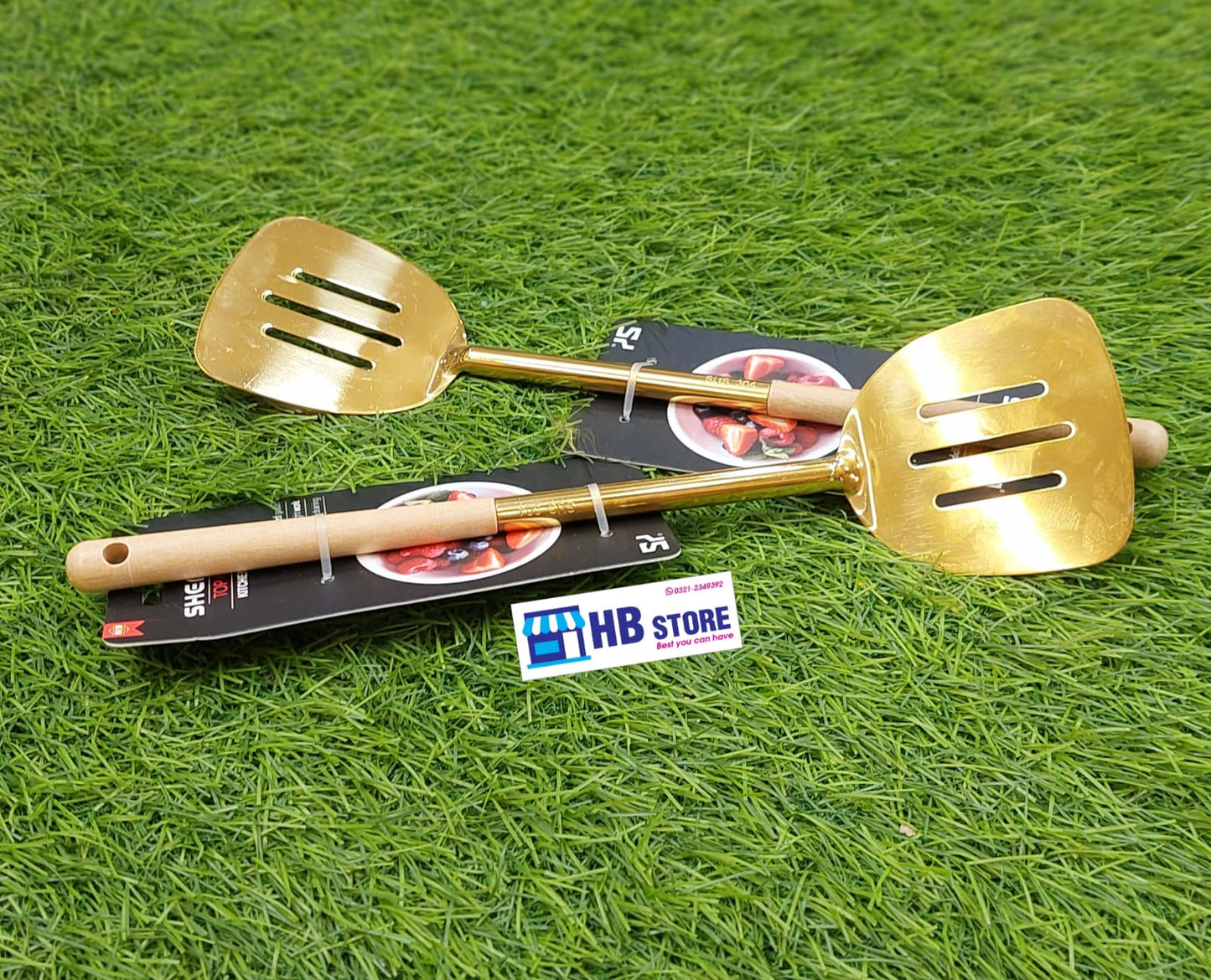 Elegant Gold Kitchen Turner Spoon