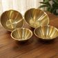 Artisan Hand-Brushed Brass Nesting Bowls (Set of 4)