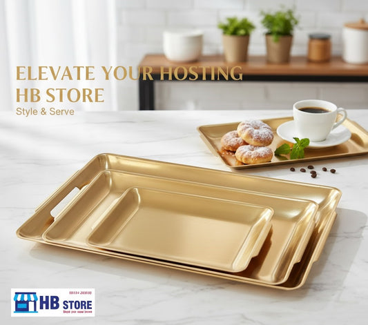 Premium Gold Nesting Serving Trays