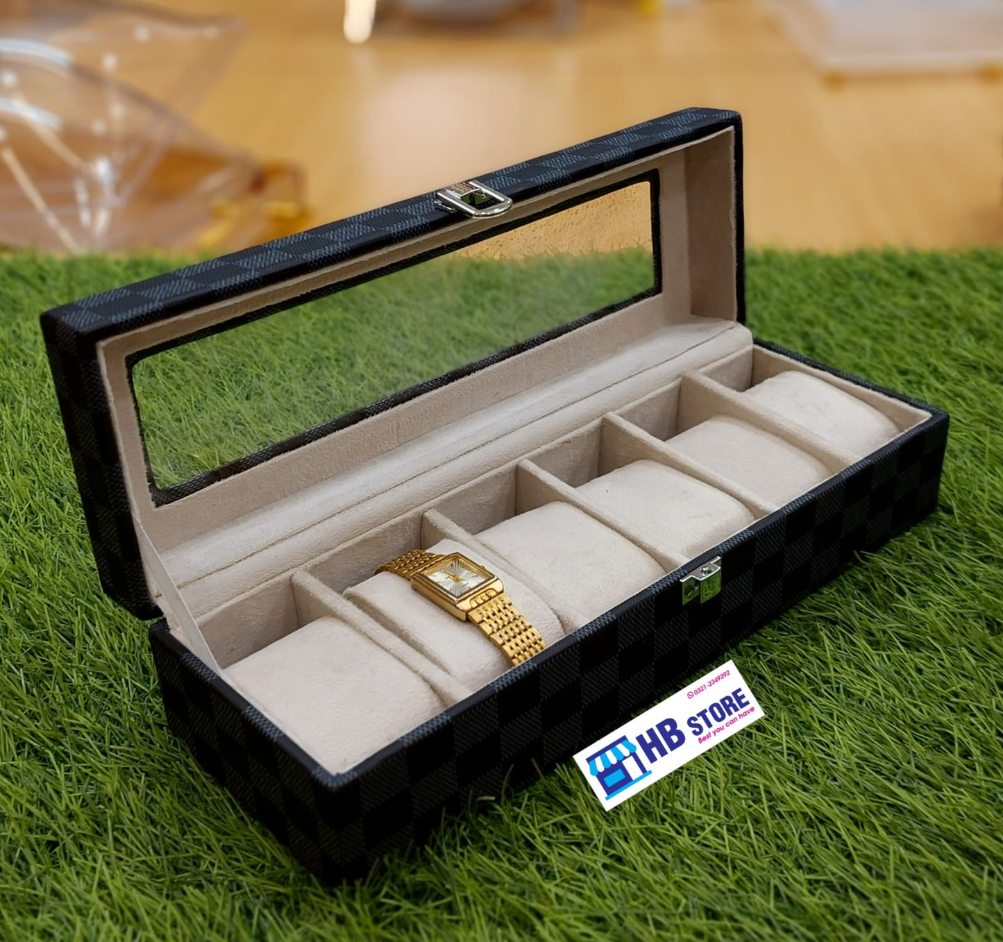 Buy Original 6 Grid PU Leather Watch Organizer