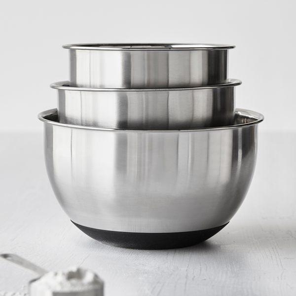 3pc Stainless Steel Non-Slip Mixing Bowls