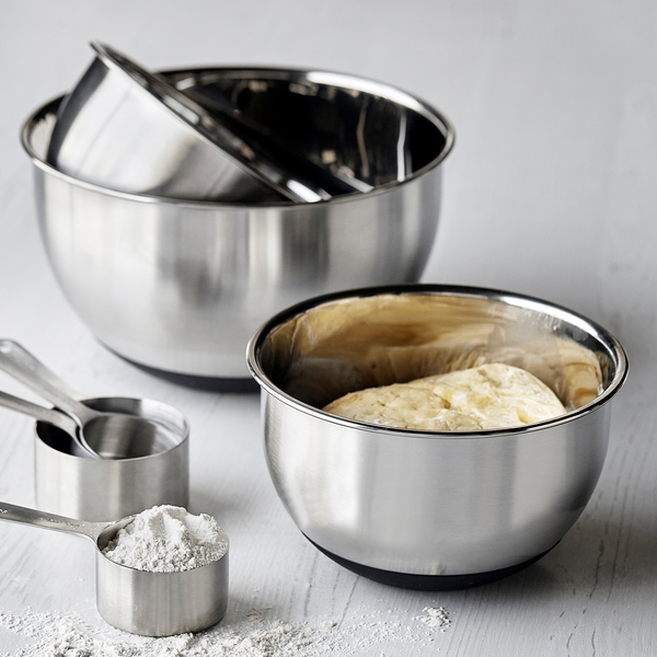 3pc Stainless Steel Non-Slip Mixing Bowls