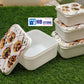 4-Piece Square Plastic Food Storage Container