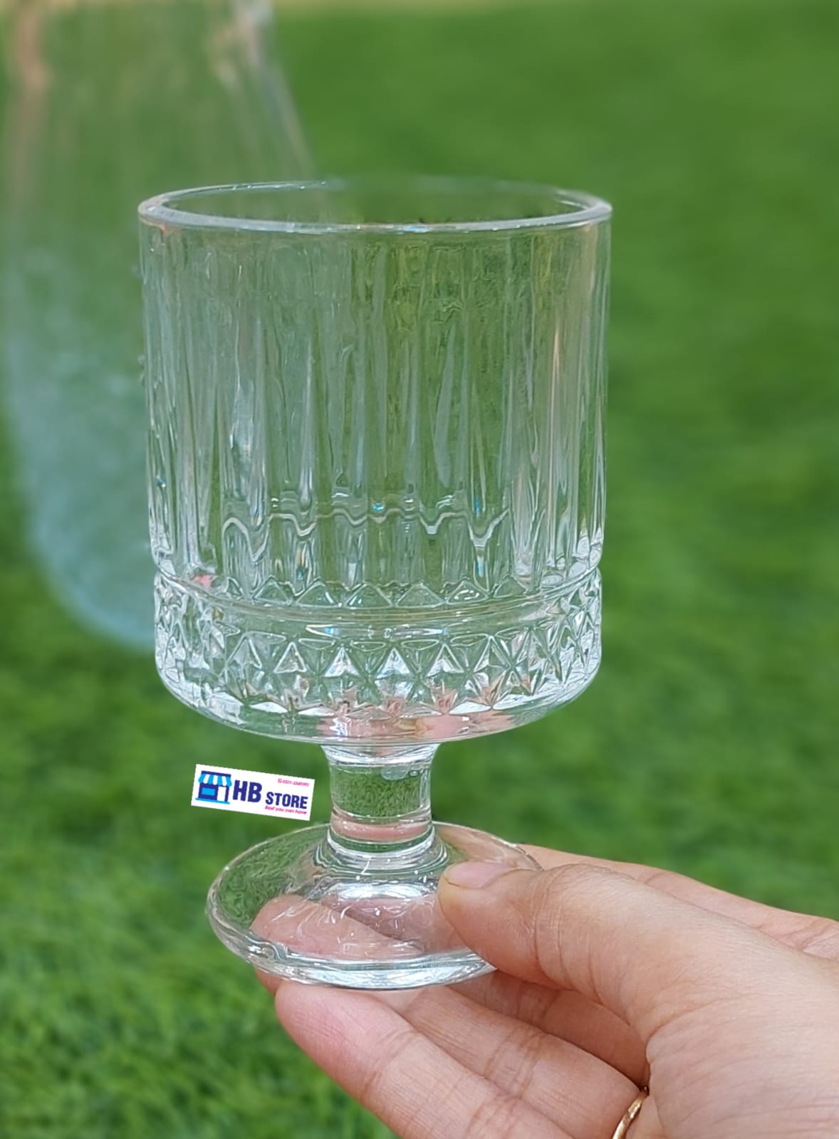 Elegant Vintage-Style Juice Jug and Pedestal Glasses