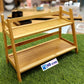 Sustainable Bamboo 2-Tier A-Frame Shelf / Multi-Purpose Storage Rack