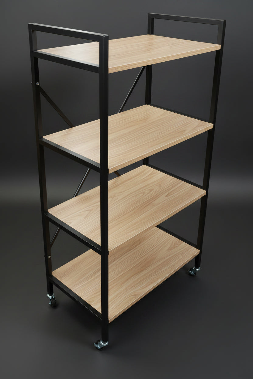4-Tier Industrial Kitchen Utility Cart with Wheels