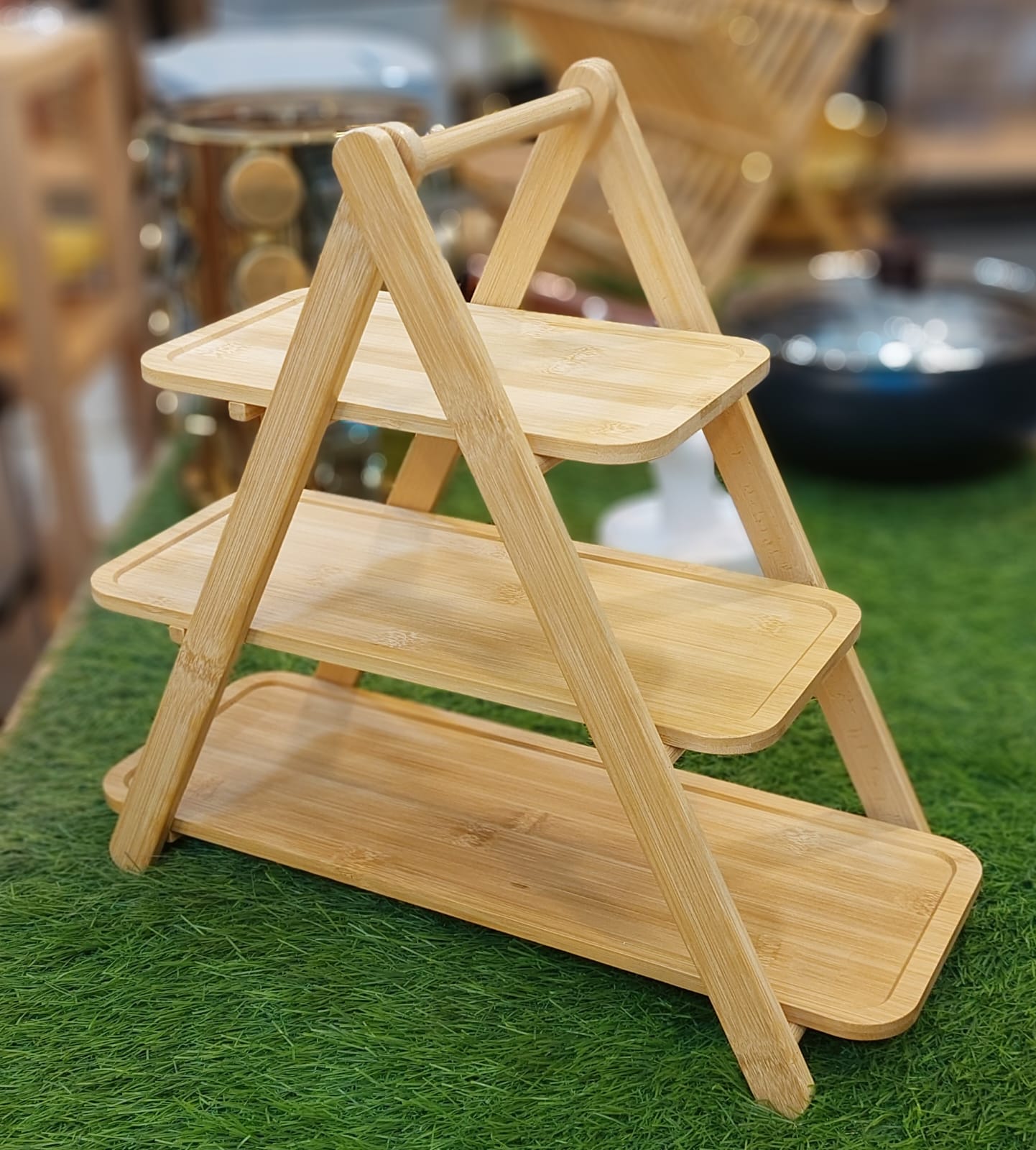 3 tier bamboo tray