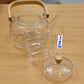 Elegant Glass Teapot with Natural Wood Handle and Infuser