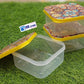 4-Piece Square Plastic Food Storage Container